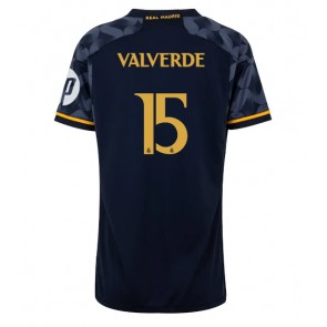 Real Madrid Federico Valverde #15 Gostujuci Dres za Ženska 2023-24 Kratak Rukavima